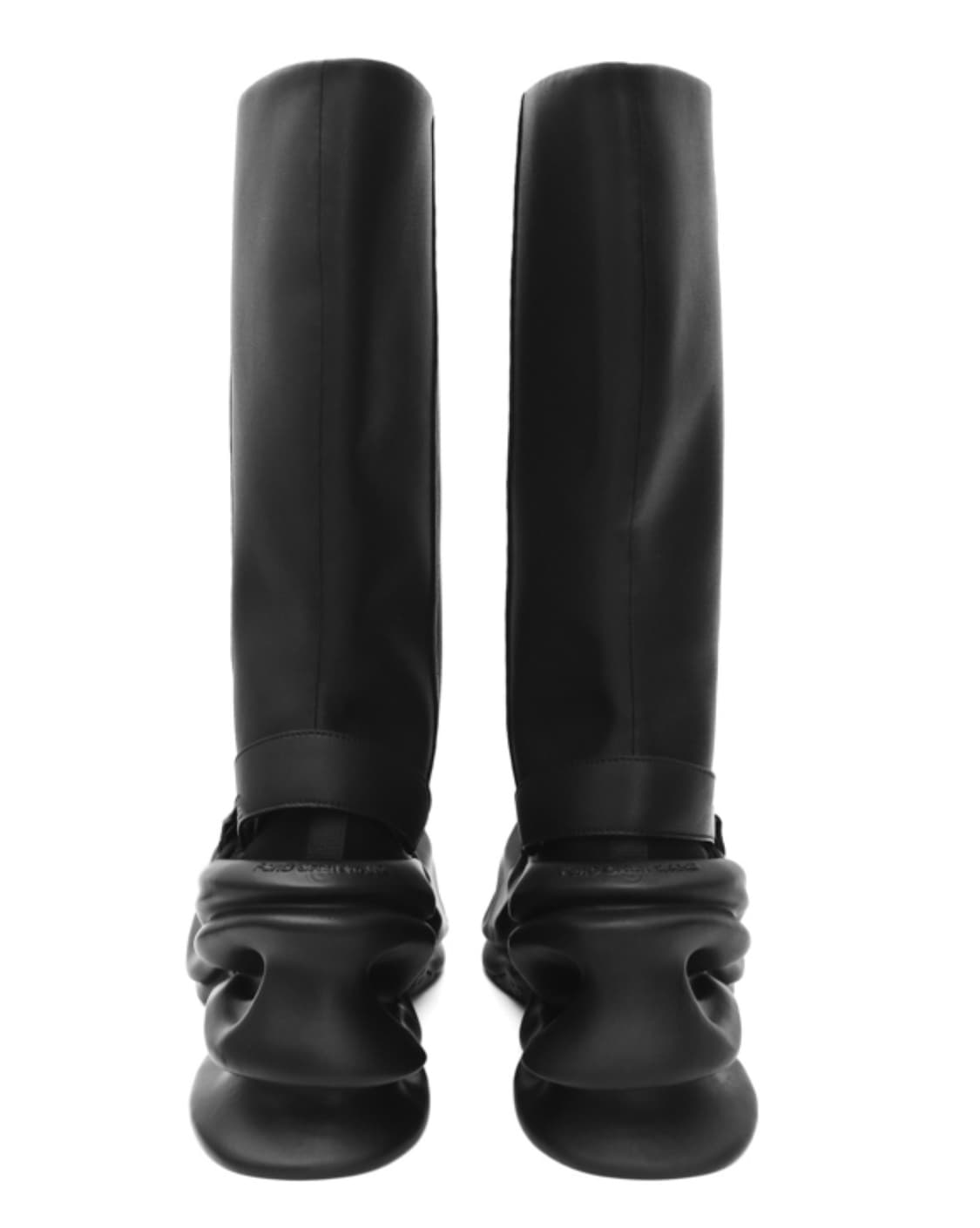 펑첸왕 로고 버클 3D 하이부츠 블랙 상품이미지4