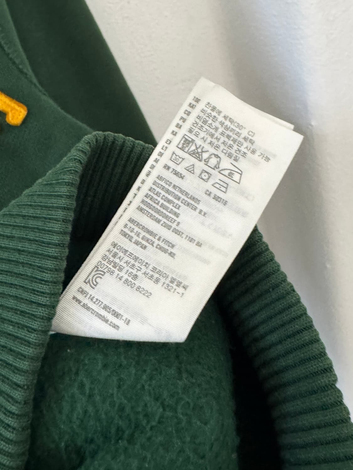 아베크롬비 딥그린 후드집업 상품이미지5