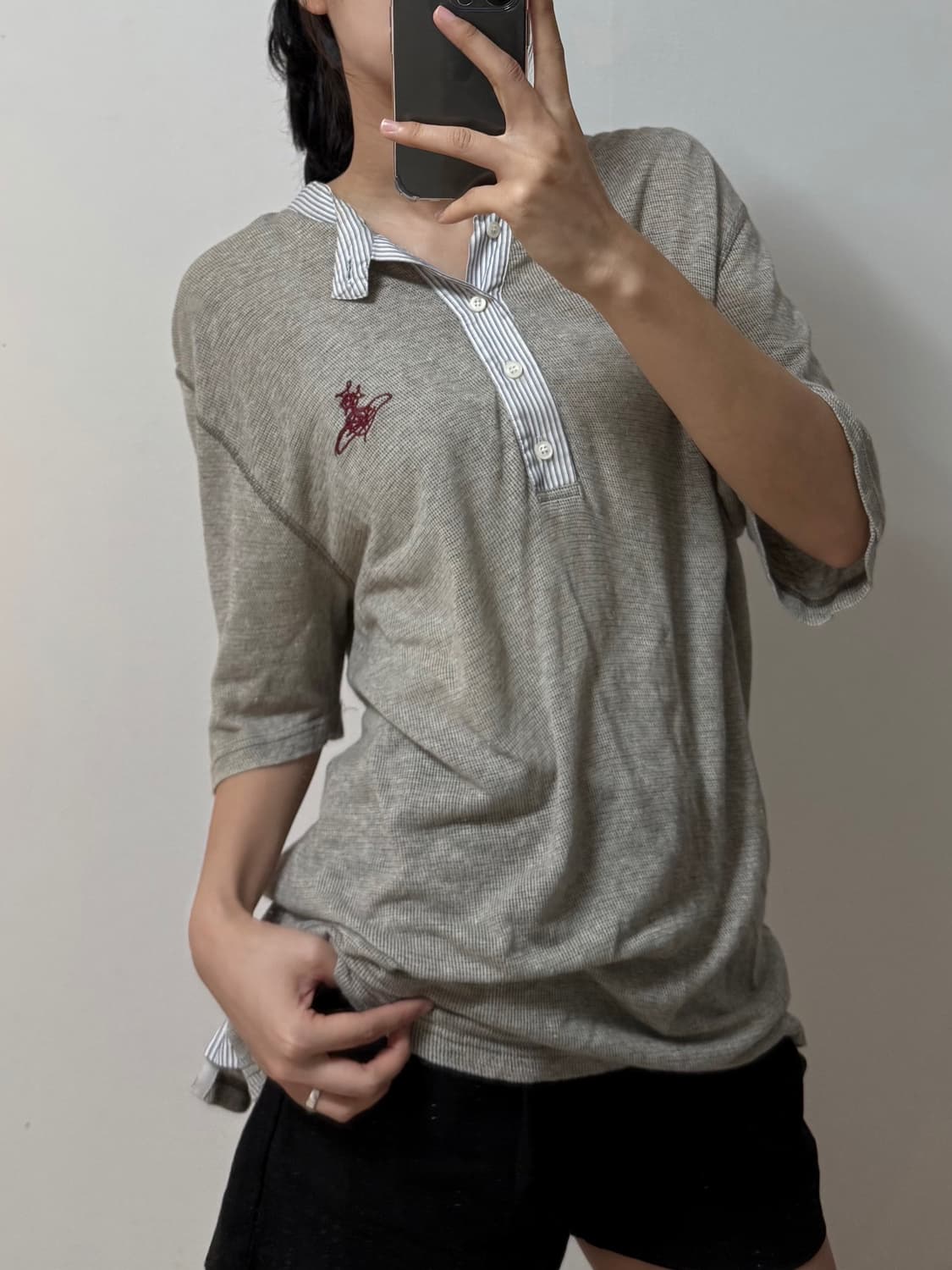 비비안 웨스트우드 셔츠 콤비 니트 상품이미지2