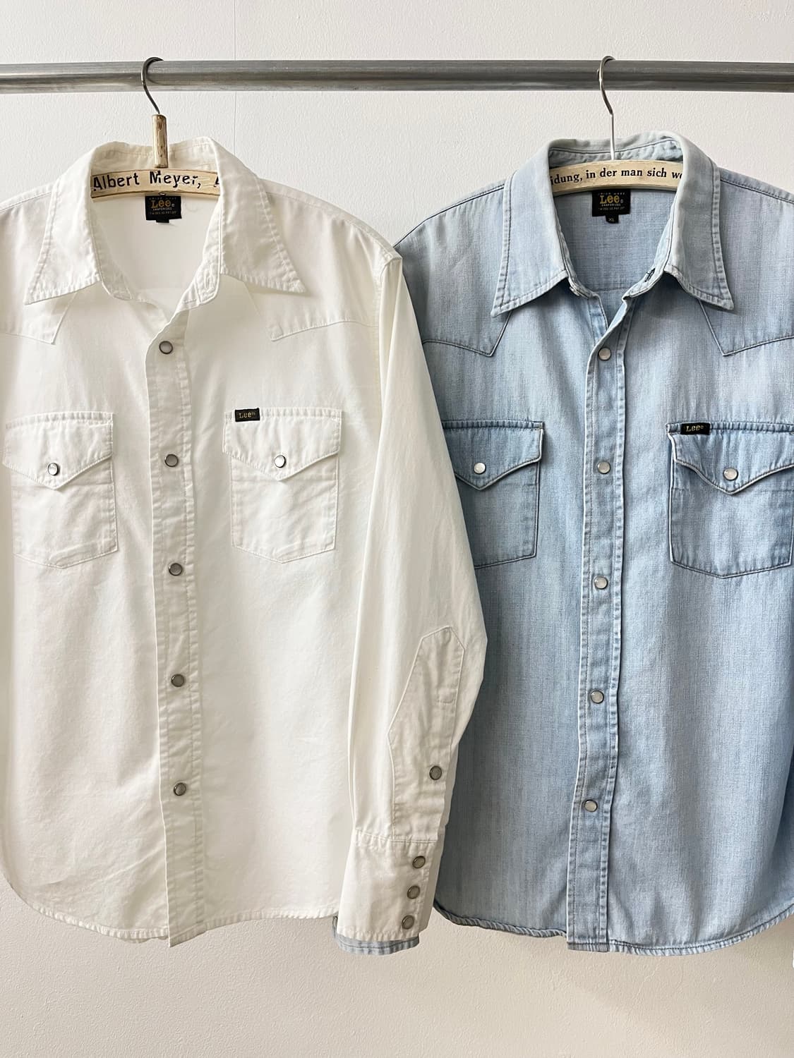 빈티지 Lee 웨스턴 셔츠 연청 상품이미지1
