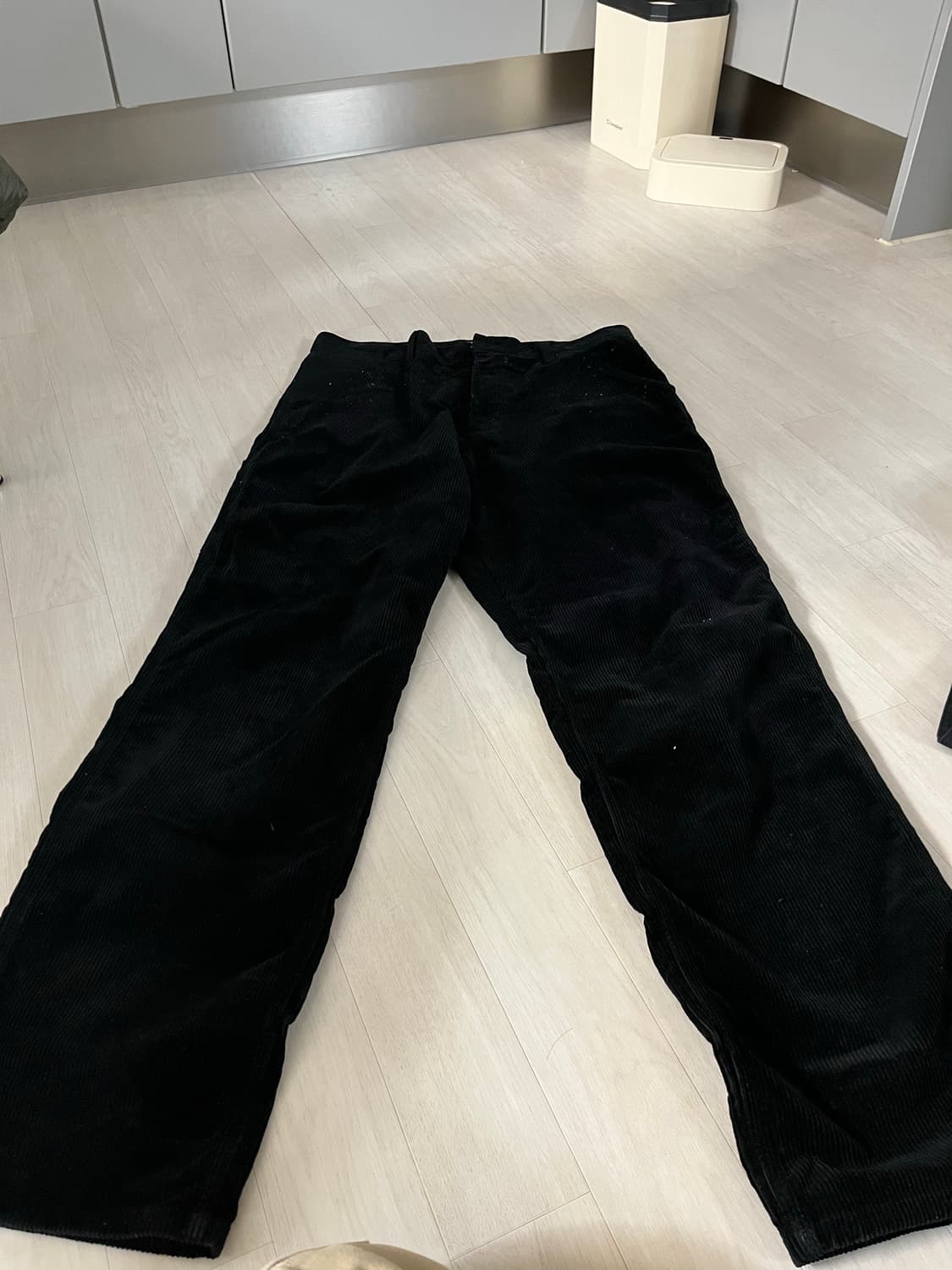 칼하트 WIP 코듀로이 싱글니 팬츠 32 x32 블랙 상품이미지1