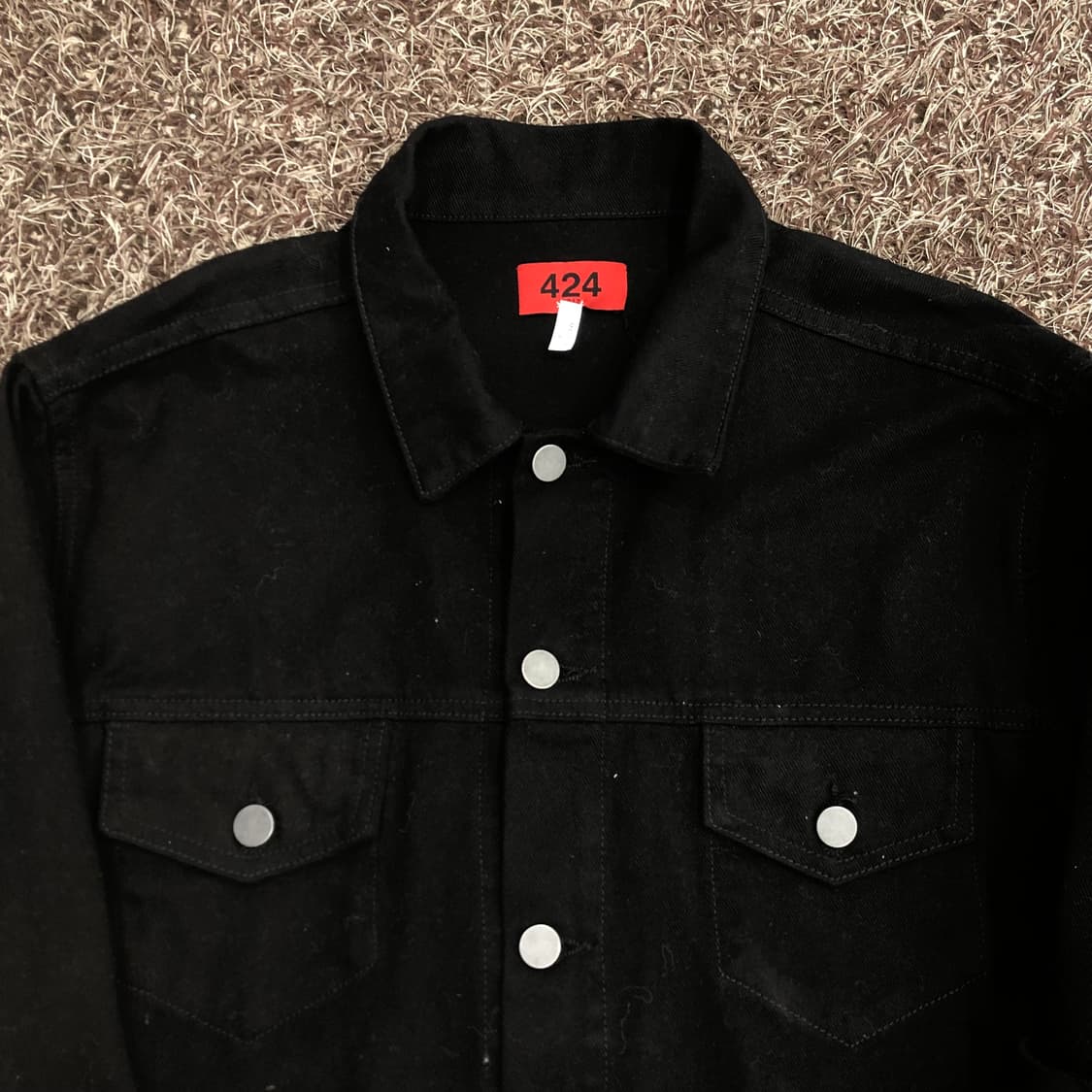 424 블랙 데님 트러커 자켓 상품이미지2