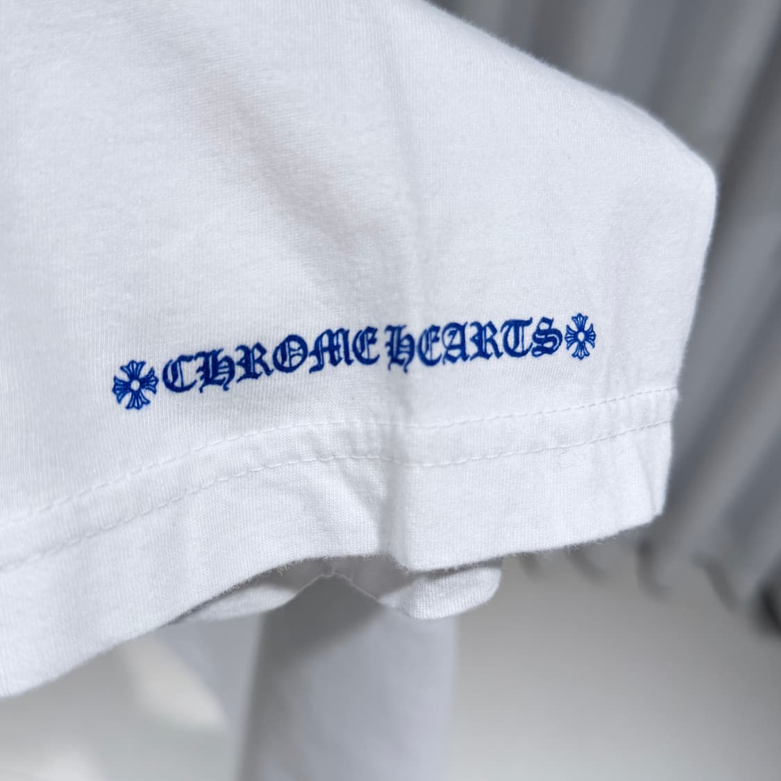 (A+/XL) / 크롬하츠 넥 스크립트 로고 반팔 티셔츠 화이트 상품이미지6