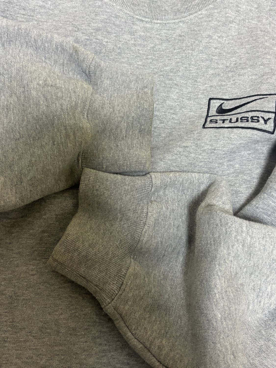 나이키 x 스투시 NRG BR 크루 플리스 그레이 L사이즈 상품이미지2