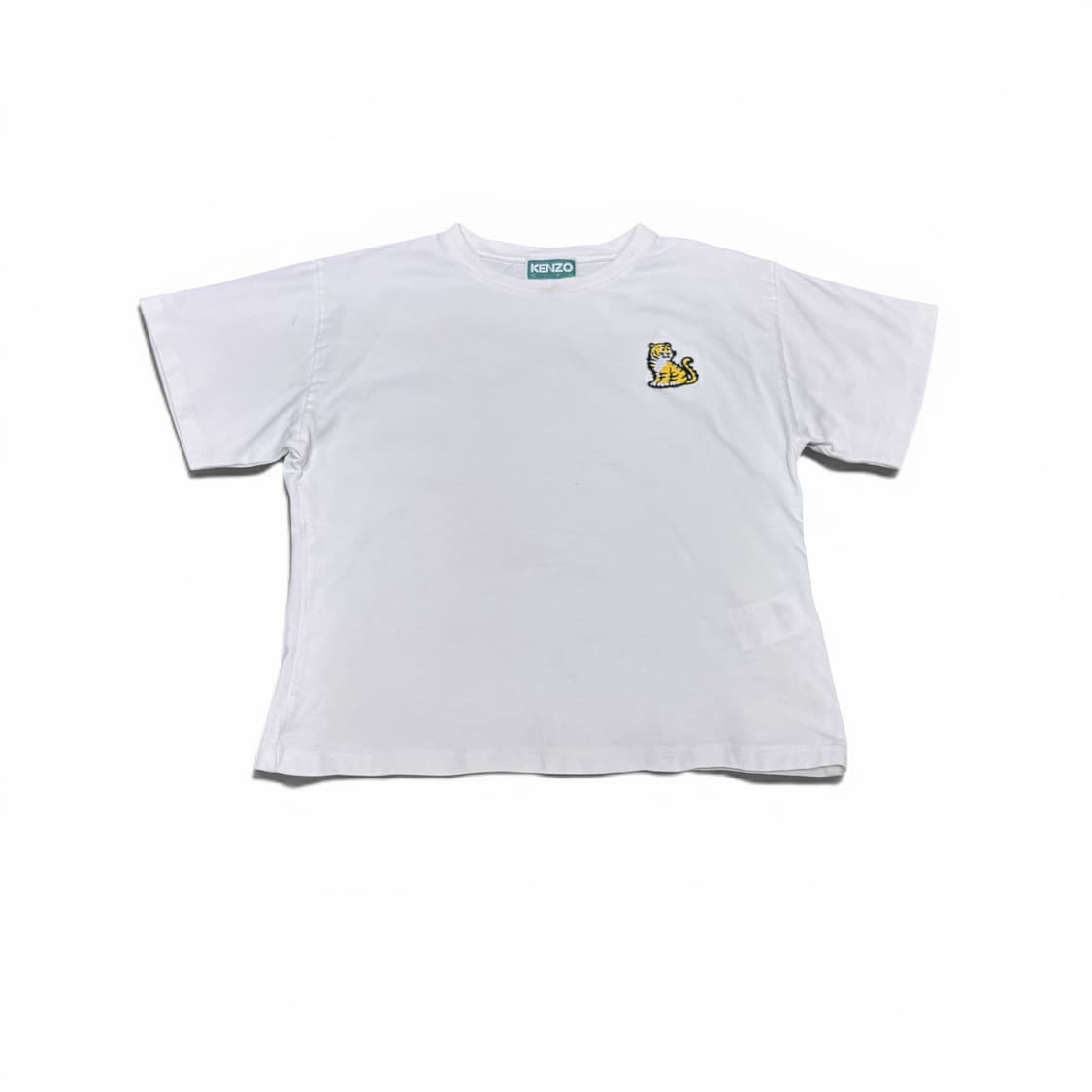 키즈 8A/126 겐조 KENZO 화이트 타이거 백로고 반팔티 상품이미지1