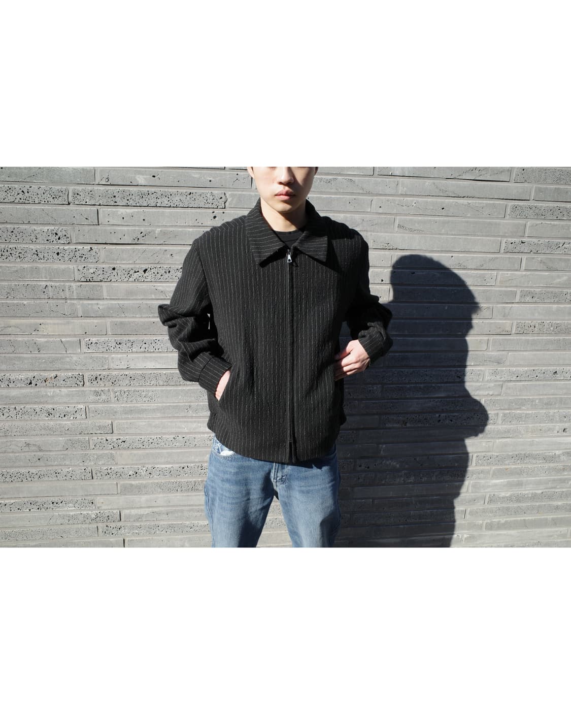 Sunflower Pinstripe Wool Jacket 상품이미지1