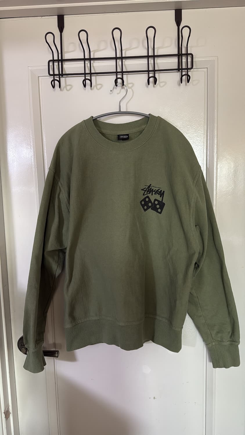 스투시 다이스 피그먼트 다이드 크루넥 아티초크 상품이미지2