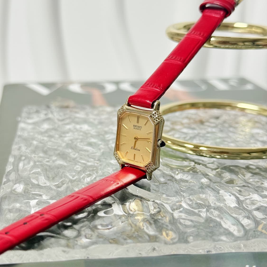 세이코 빈티지 엑셀린 엔틱 쿼츠시계 상품이미지2