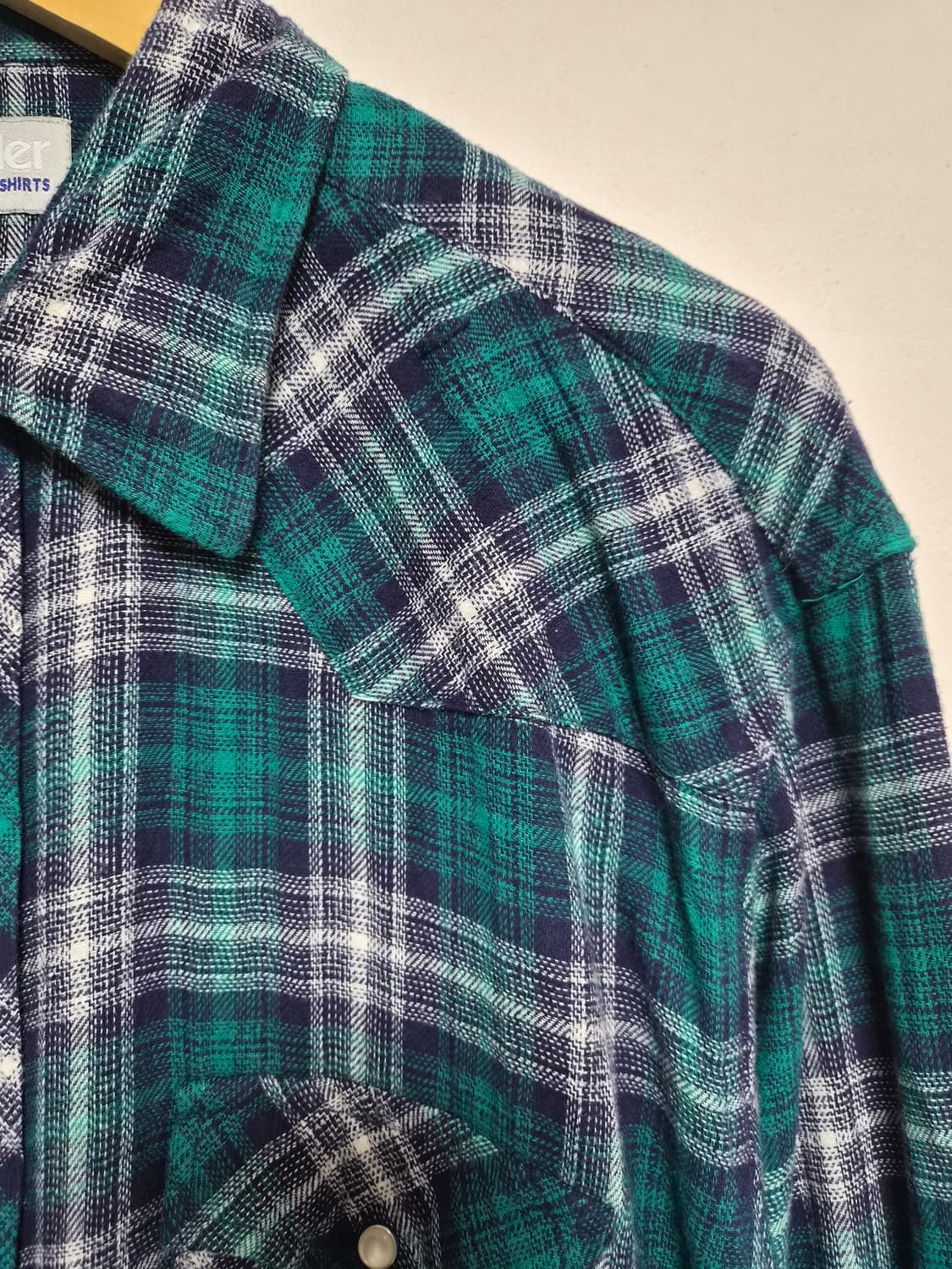 랭글러Wrangler 체크 웨스턴 셔츠 XL사이즈 - S345 상품이미지3