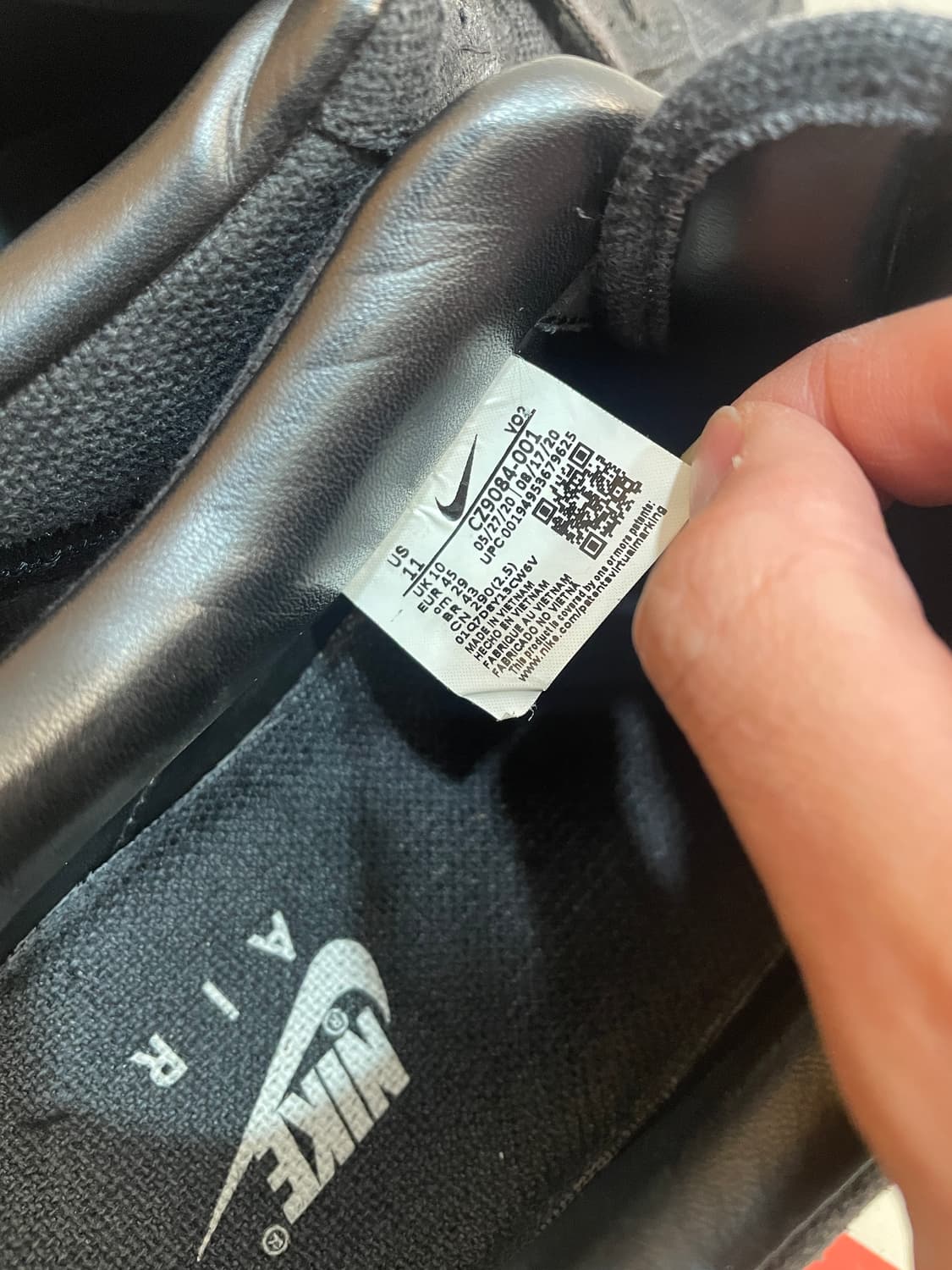 나이키 스투시 에어포스1 블랙 290 상품이미지5