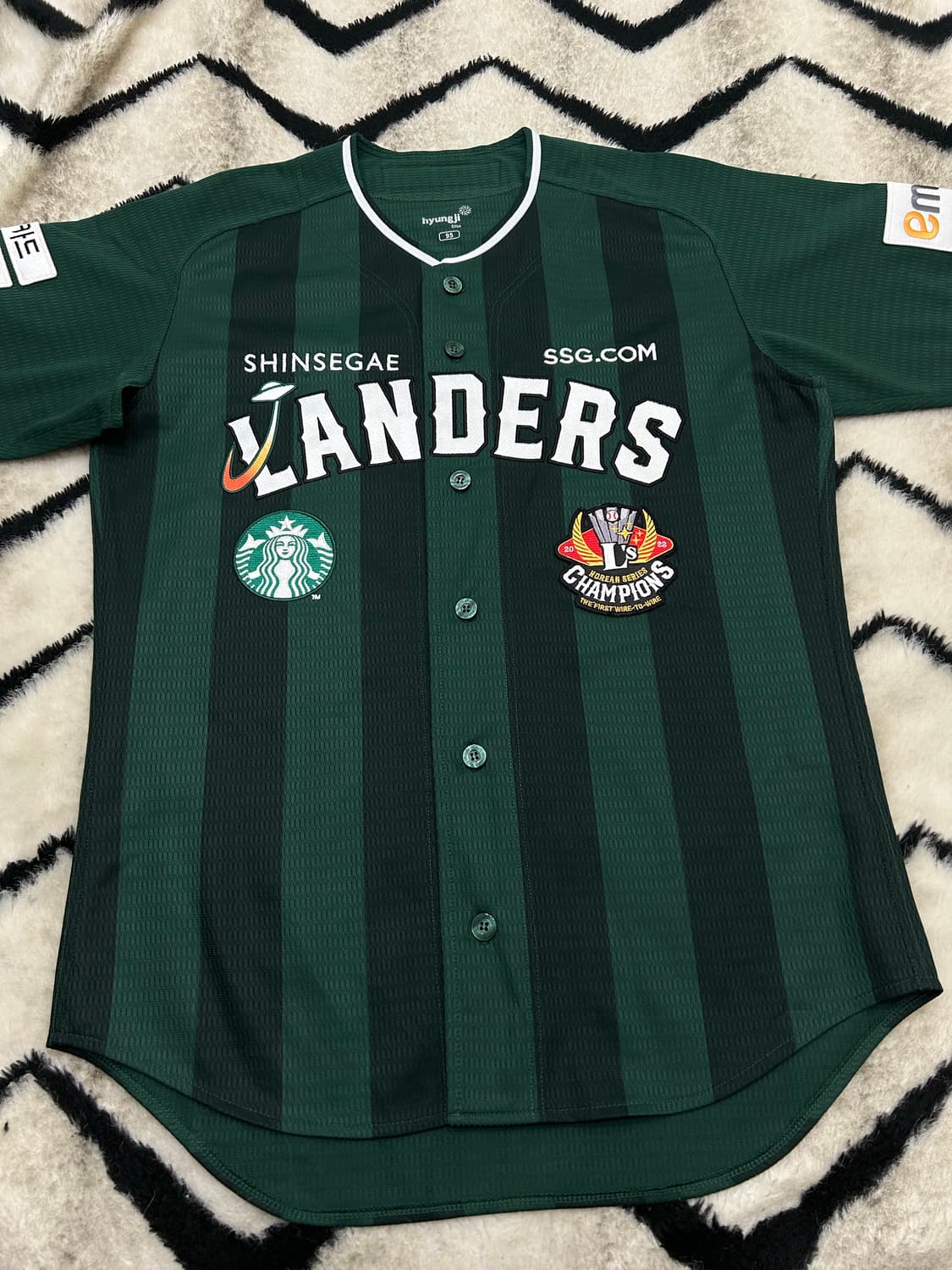 [M]SSG 랜더스 x스타벅스 반팔유니폼/논마킹 상품이미지3