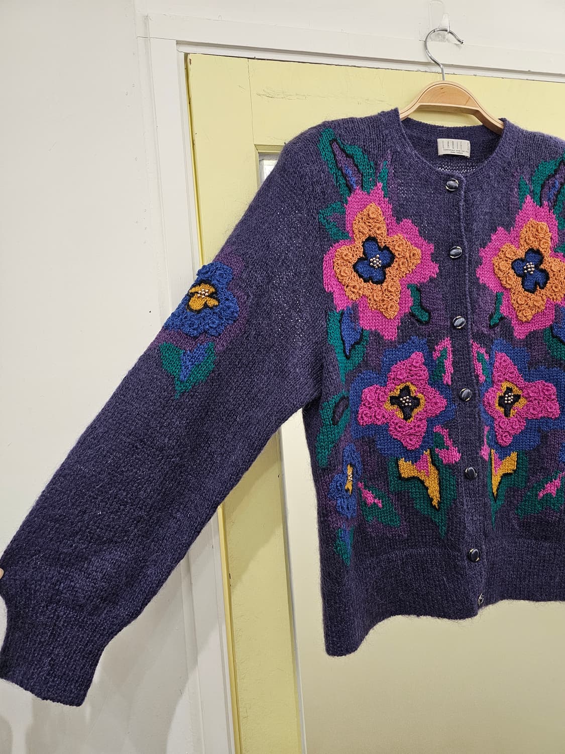 Hand made 모헤어st 크로쉐 플라워 가디건 상품이미지3