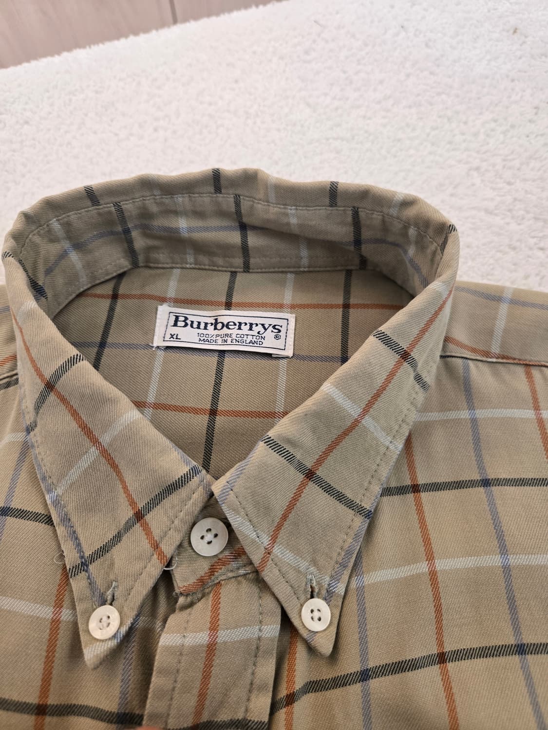버버리 체크 긴팔 셔츠 남방 XL 상품이미지5