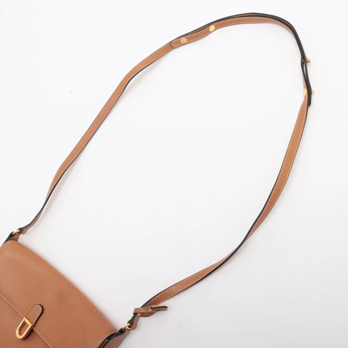 델보 크로스 메신저백 골드 D로고 브라운컬러 거울포함 상품이미지4