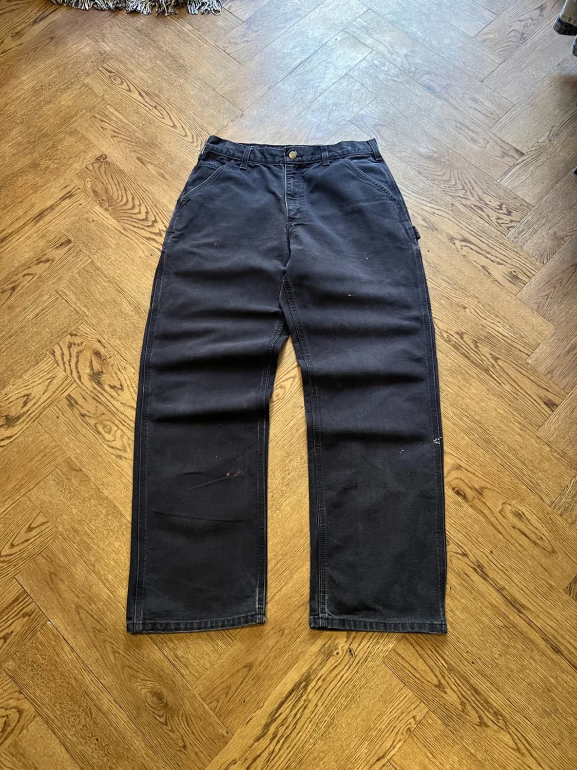 [31]칼하트 USA 미드나잇 네이비 빈티지 워싱 카펜터 워크 팬츠 상품이미지1