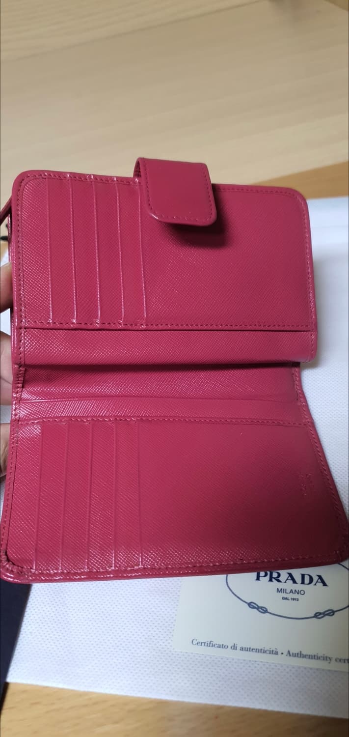 프라다 사피아노 반지갑/지갑 핑크 정품A급(보증서O) 상품이미지10