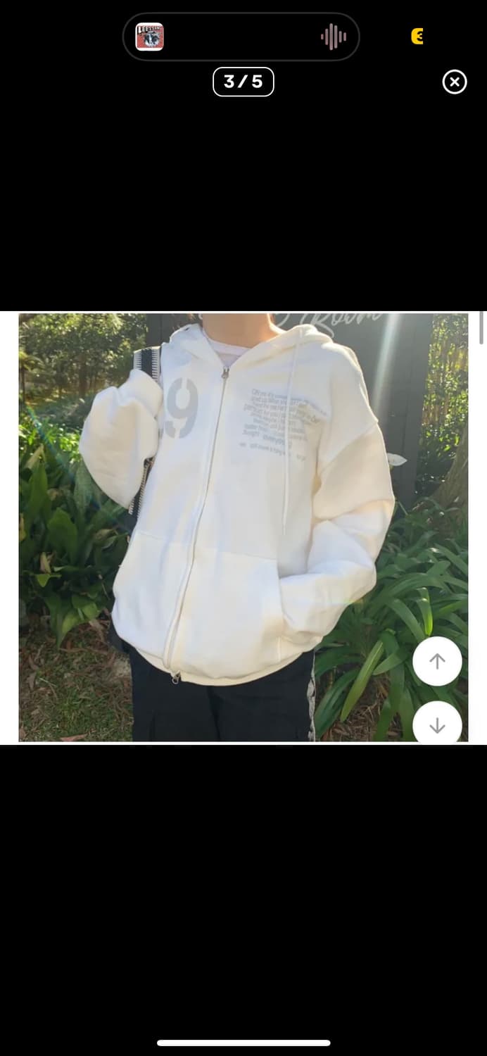 에이블리 남여공용 레터링 루즈핏 투웨이 흐드집업 상품이미지2