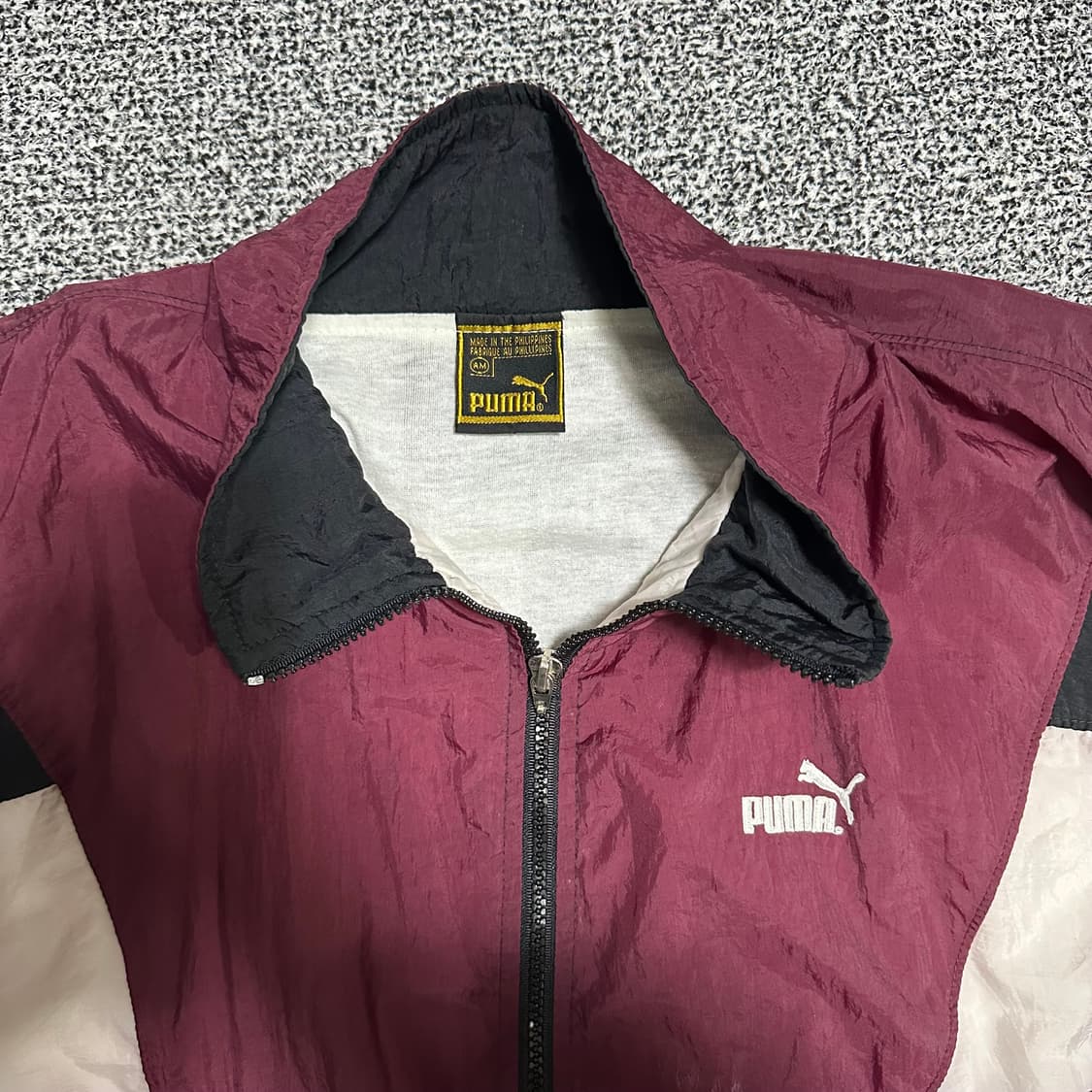 (L) 푸마 올드스쿨 바람막이 자켓 버건디 상품이미지2