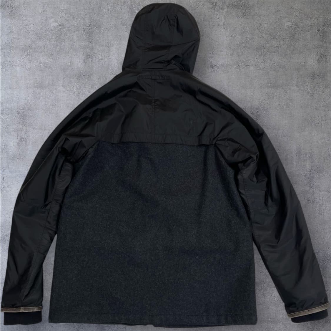 프라다 Prada 블랙 차콜 나일론 울 믹스 후드 자켓 점퍼 52 상품이미지7