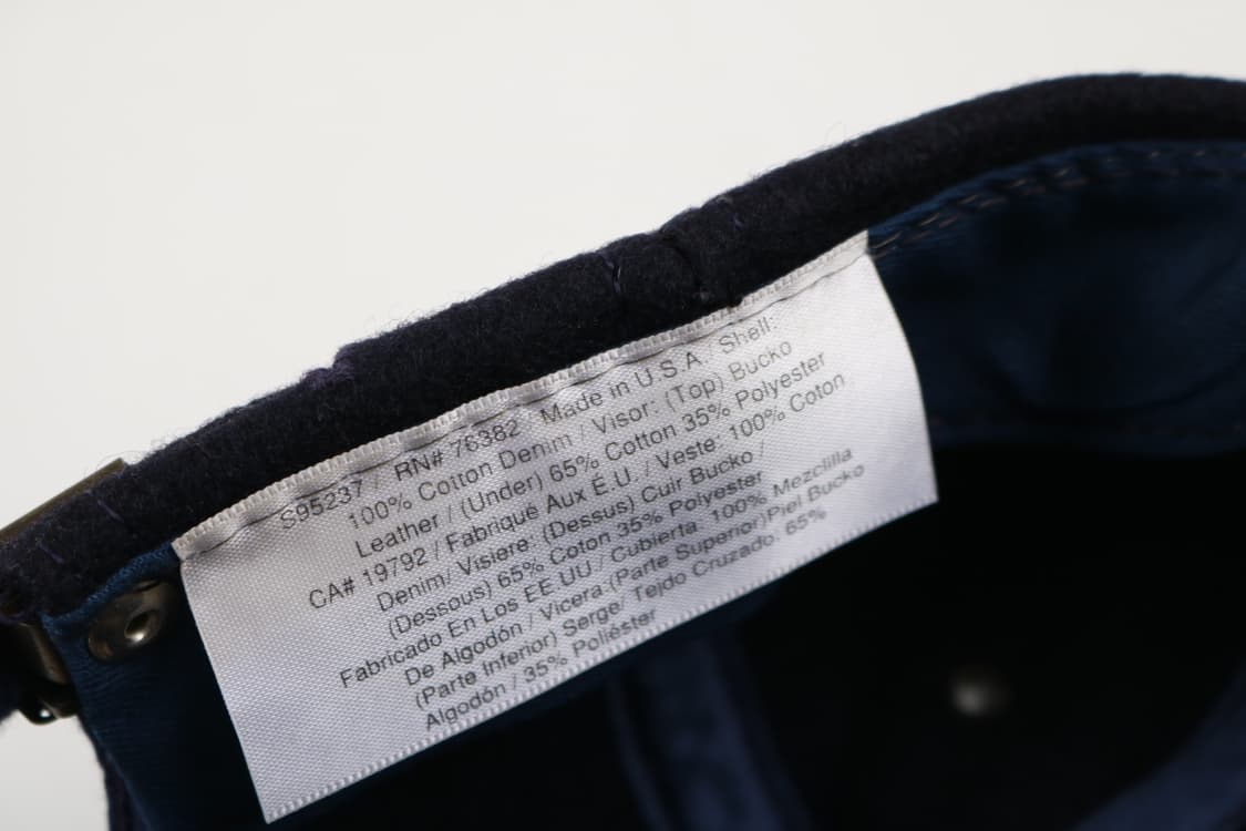 90's USA 팀버랜드 울 스웨이드 네이비 캡 모자 상품이미지8