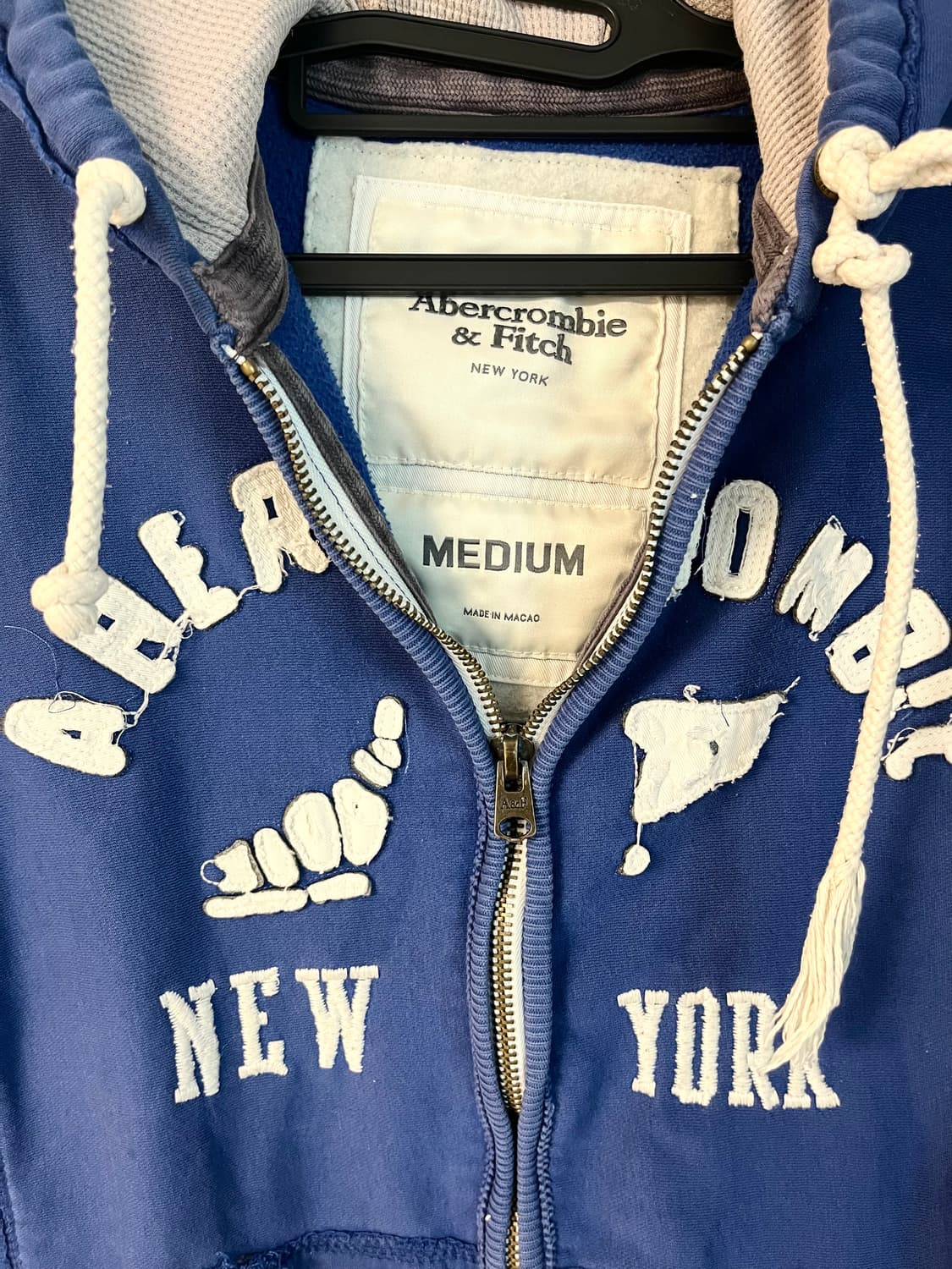 아베크롬비 블루 빈티지 후드집업 [M] 상품이미지4