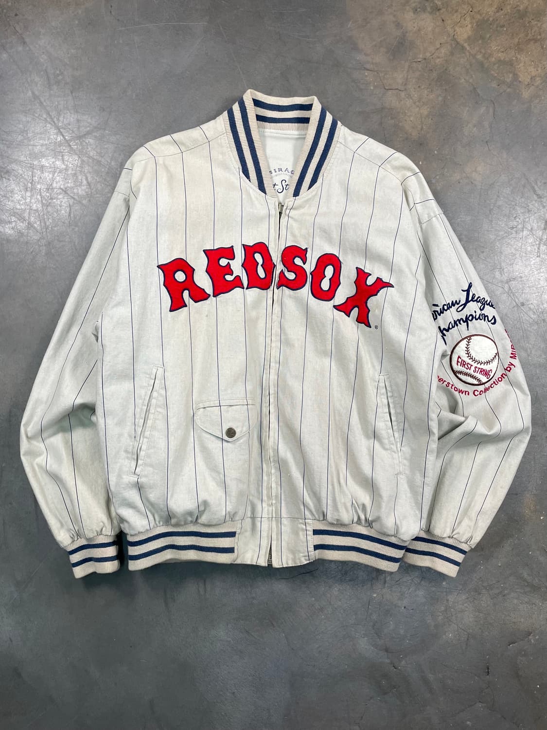 미라지 보스턴 레드삭스 리버시블 코튼 바시티 자켓 상품이미지2