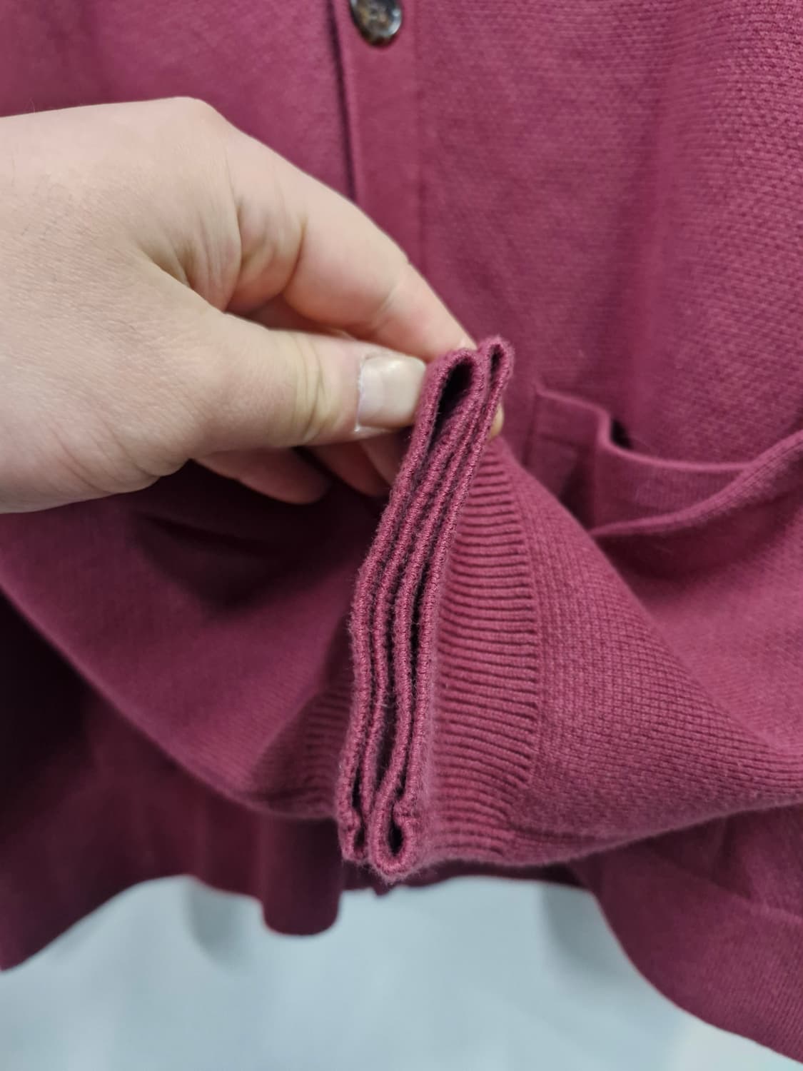 95M 타미힐피거 버건디 가디건. 상품이미지4