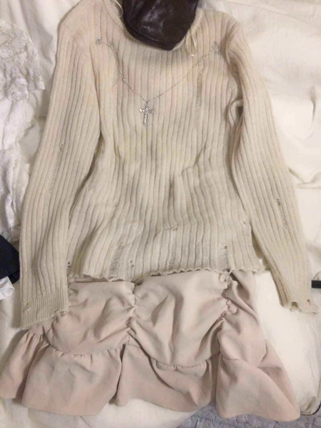 갸루깔 그런지 빈티지 자라 니트 상품이미지2