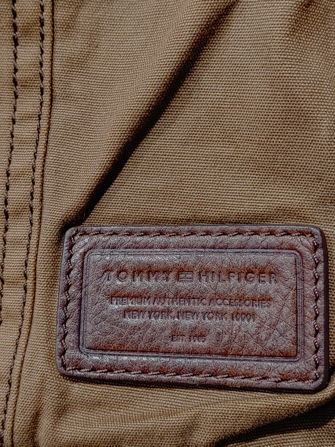 무배)  타미힐피거 코튼 레더 토트백 - OS 상품이미지2