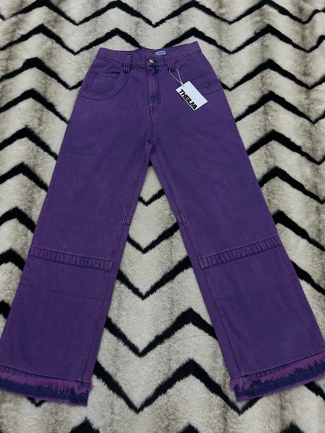 [S]Theilma 더일마 와이드 데님팬츠/퍼플 상품이미지2