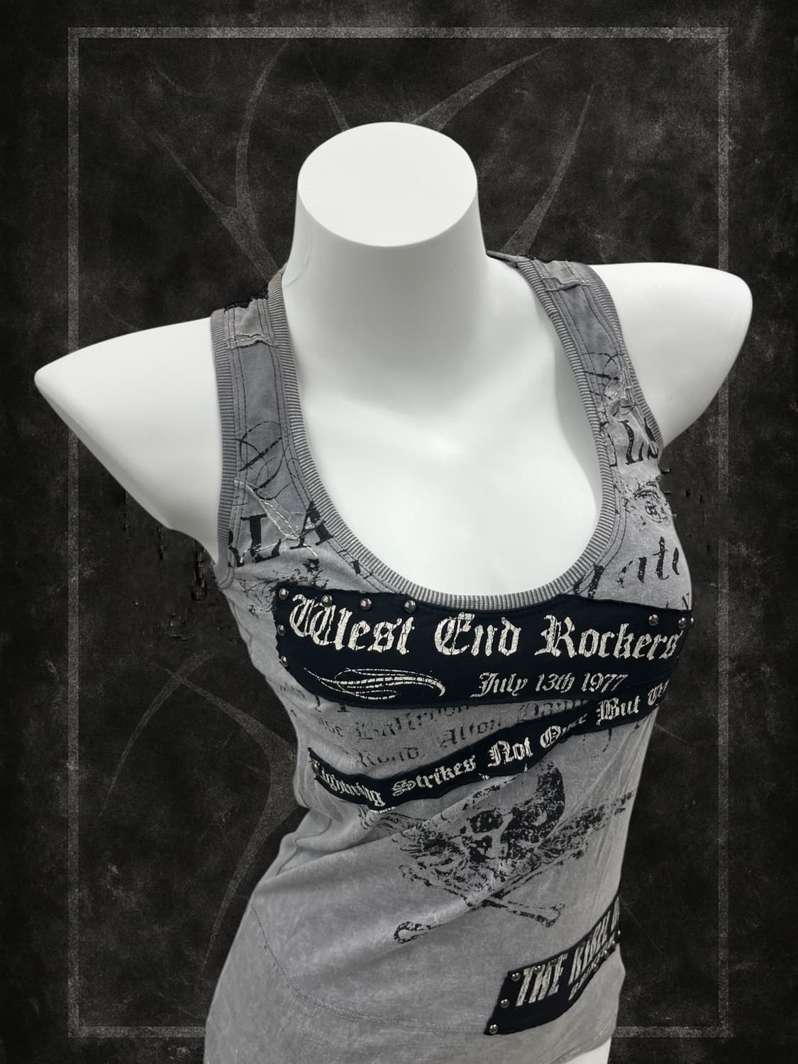 'SALVAGE' patchwork printing sleeveless 상품이미지3
