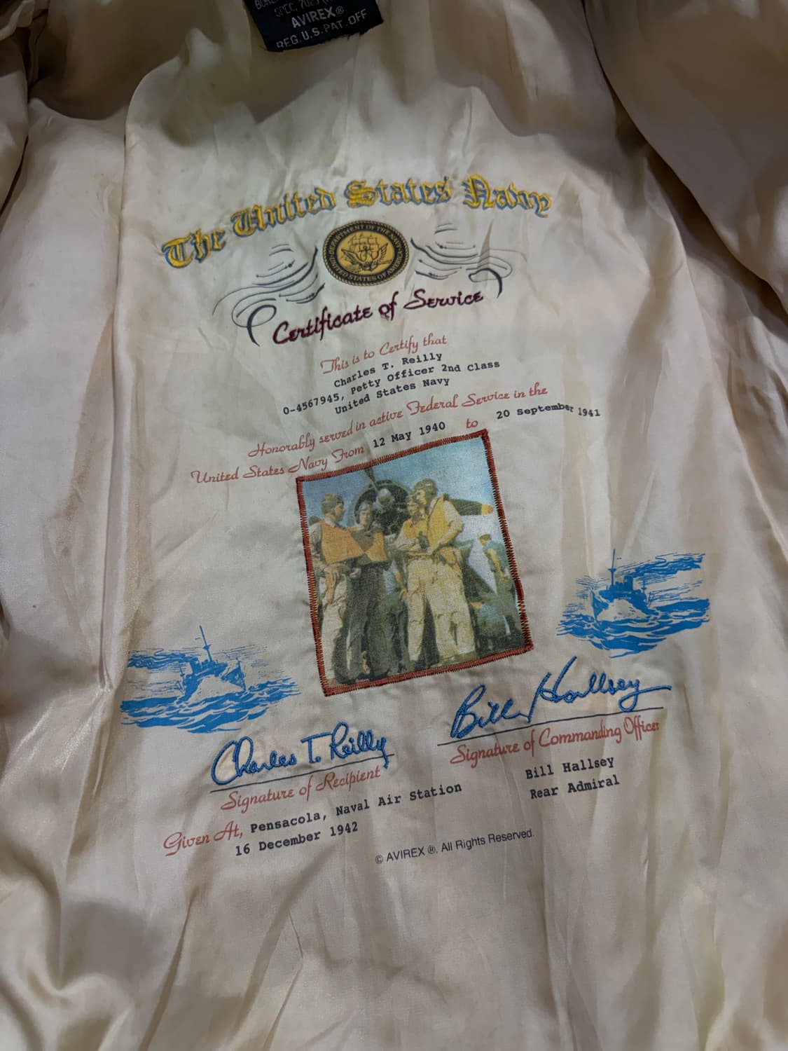 Avirex 아비렉스 카우레더 A-2 자켓 상품이미지8