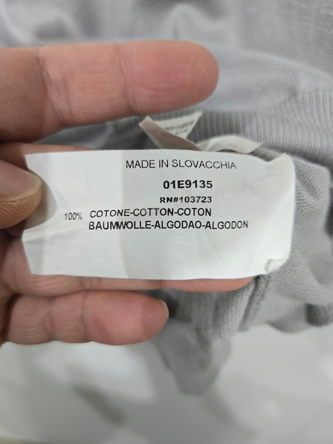 아르마니 반팔 니트 티셔츠 그레이 상품이미지6