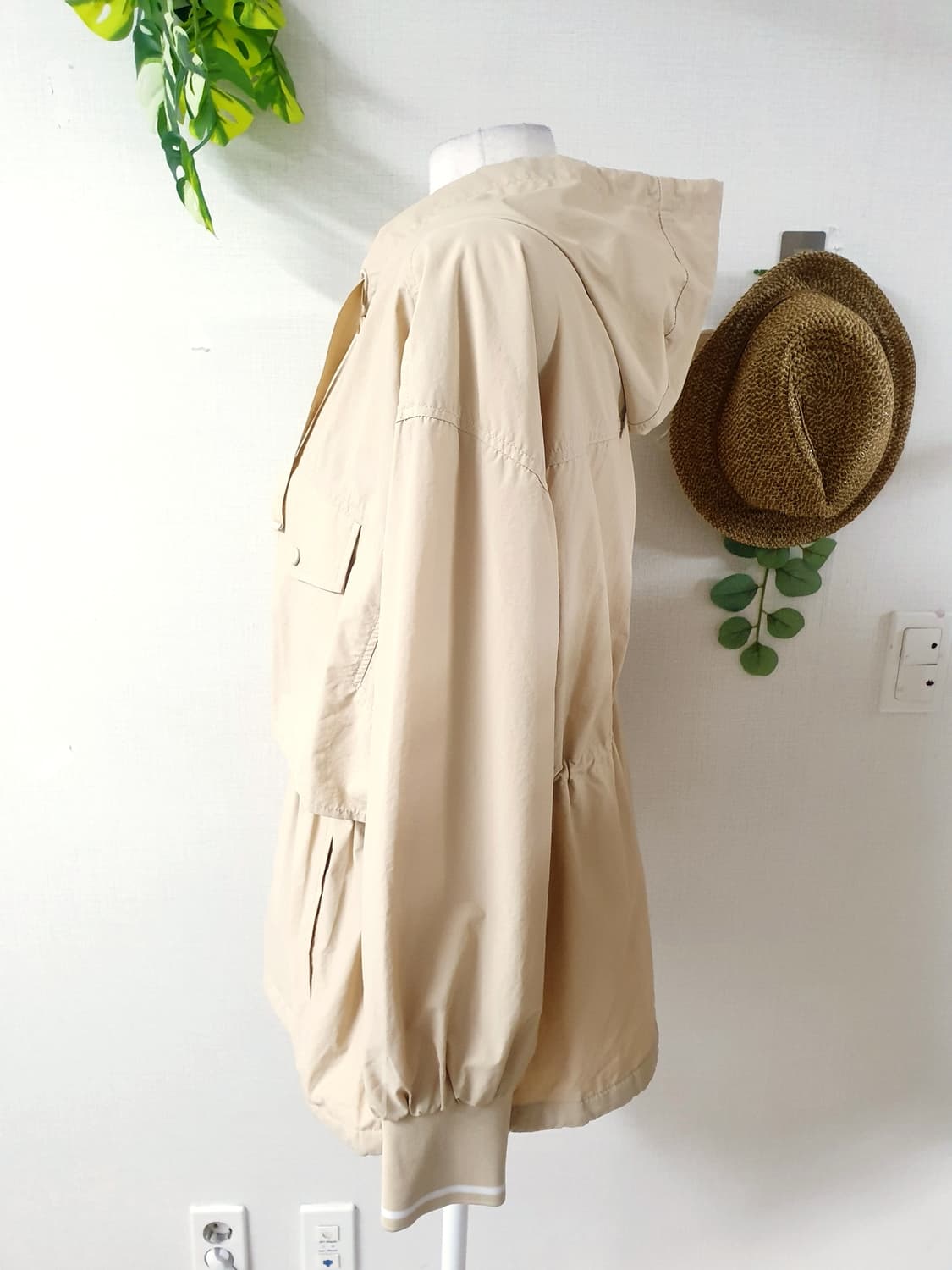 JDX 23SS 후드바람막이 100 여성빅사이즈골프 베이지 상품이미지7