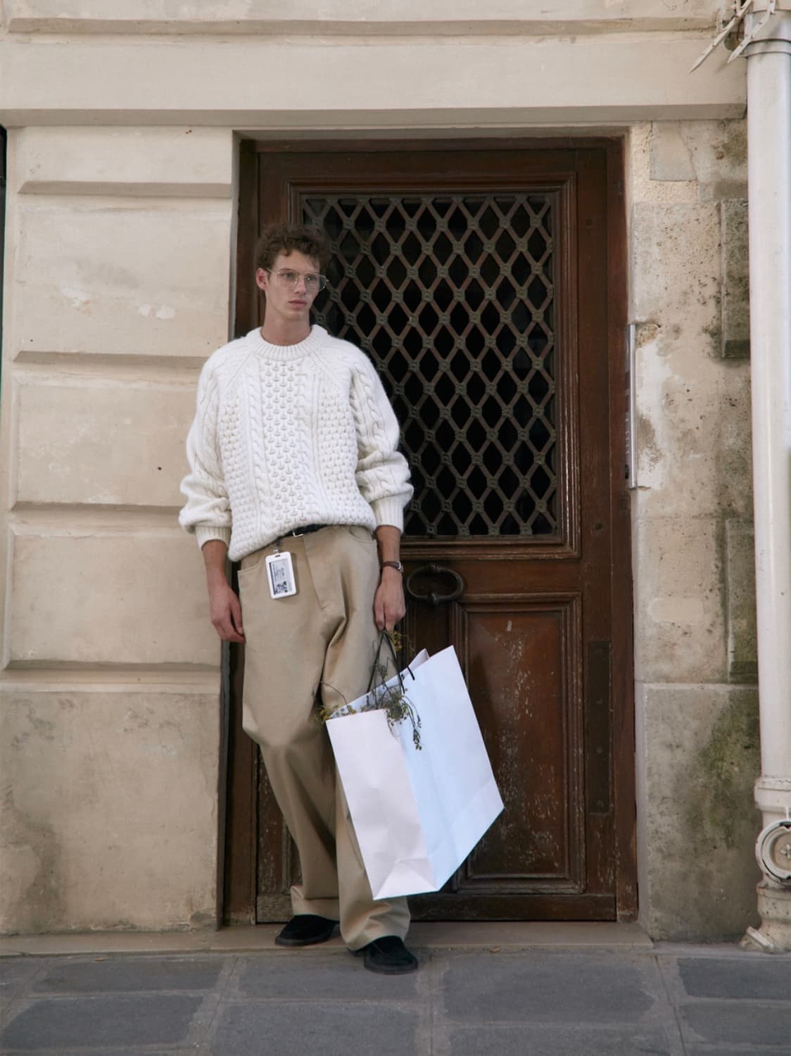 [L] STU 에스티유 아란 니트 크림 상품이미지6