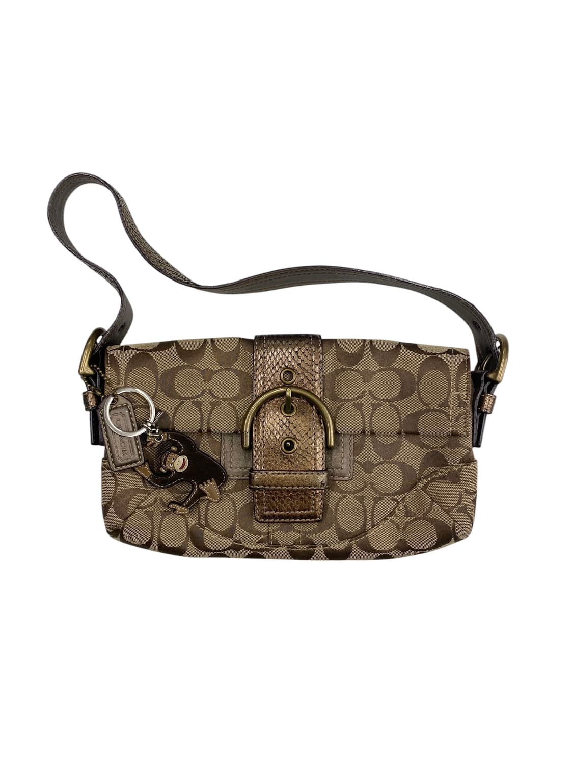 코치 y2k 바게트백 + 원숭이코치정품키링 상품이미지1