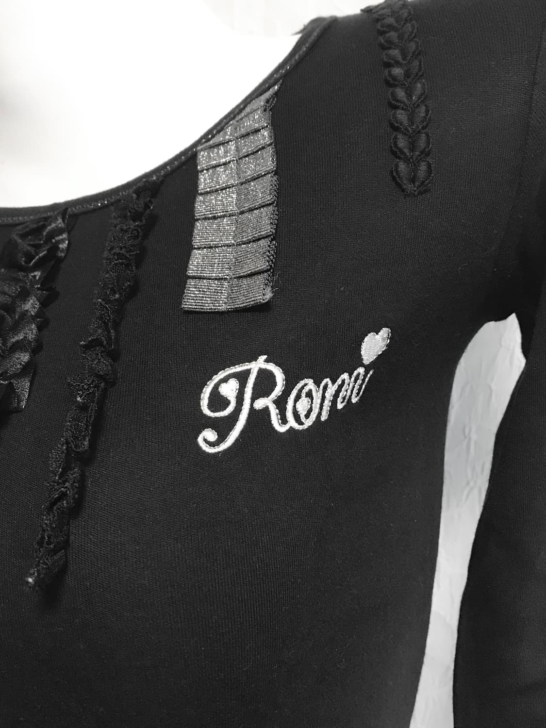 빈티지 roni 갸루 글리터 프릴 롱슬리브 탑 상품이미지4