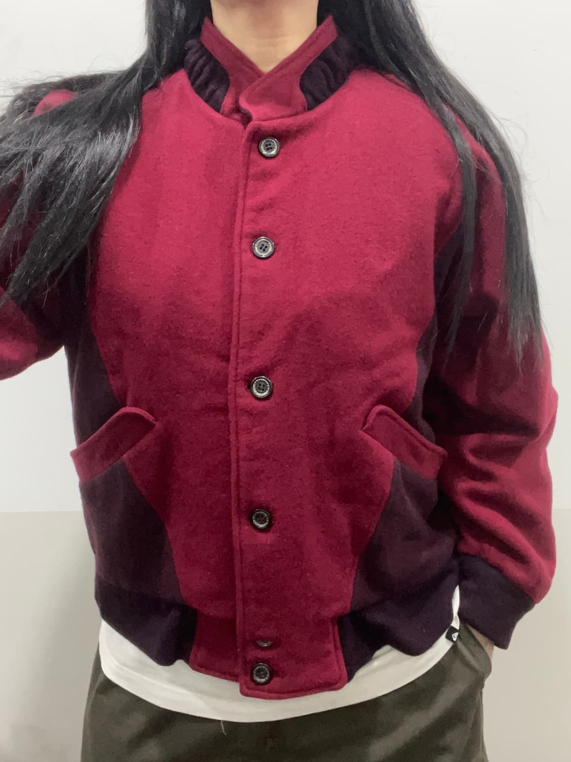 Vtg 투톤 울 봄버자켓  상품이미지1