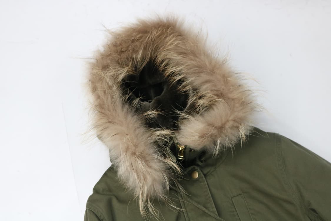 LOWRYS FARM 로리즈팜 빈티지 카키 퍼 후드 개파카 (M) 상품이미지3