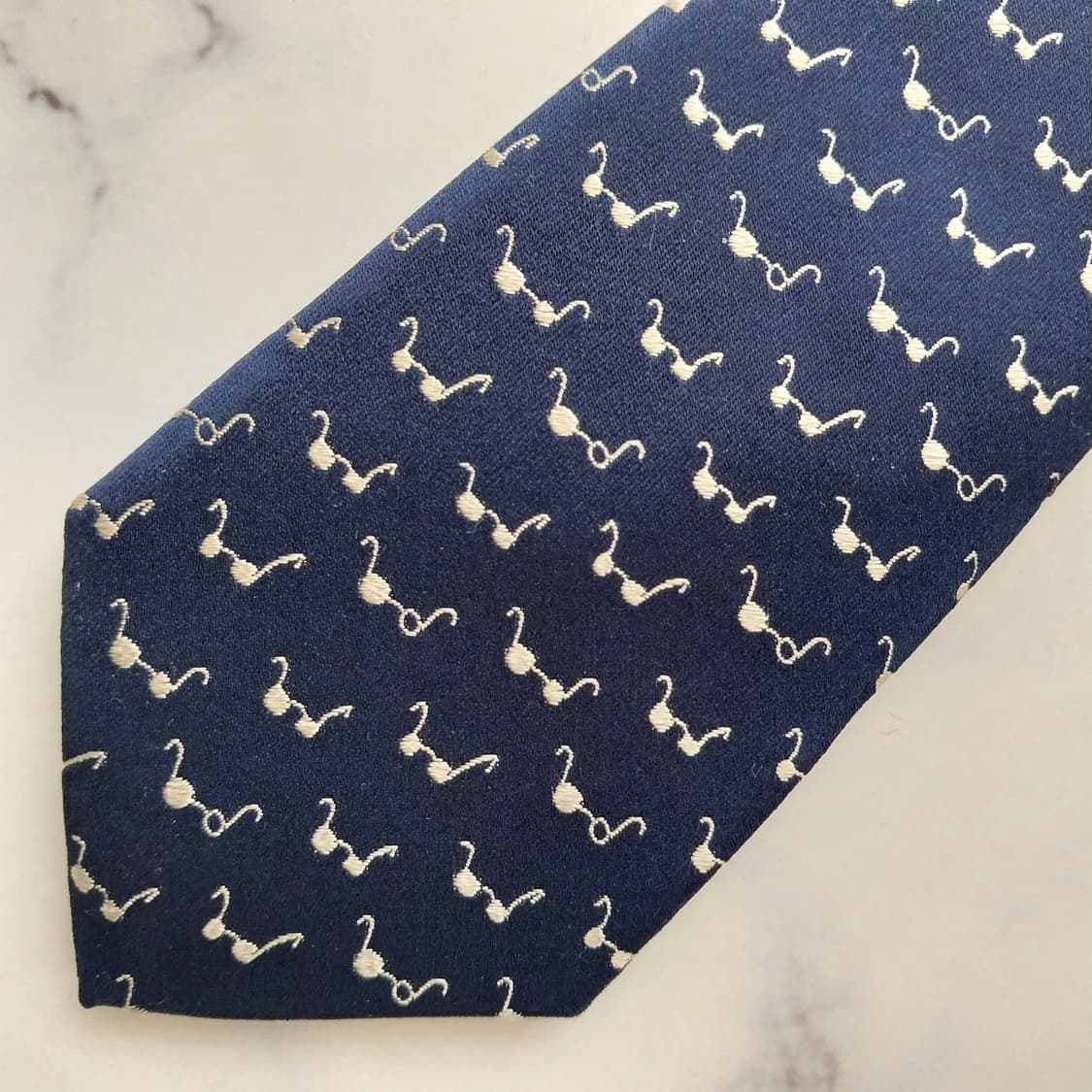 티아이포맨 실크 네이비 안경 자수 넥타이 6.5cm A+등급 K2395 상품이미지7