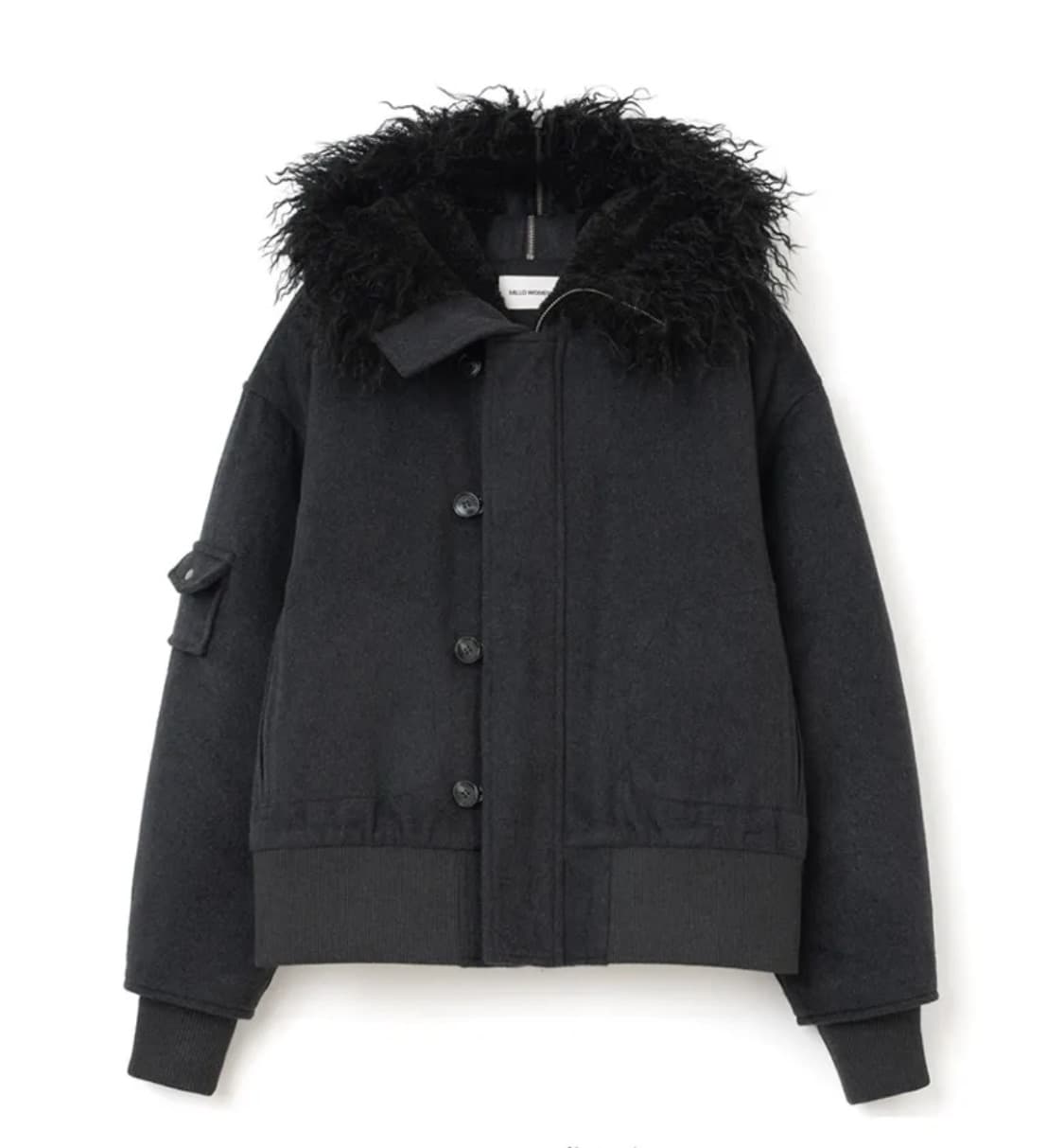 밀로우먼 버튼 플라이트 울 파카 상품이미지2