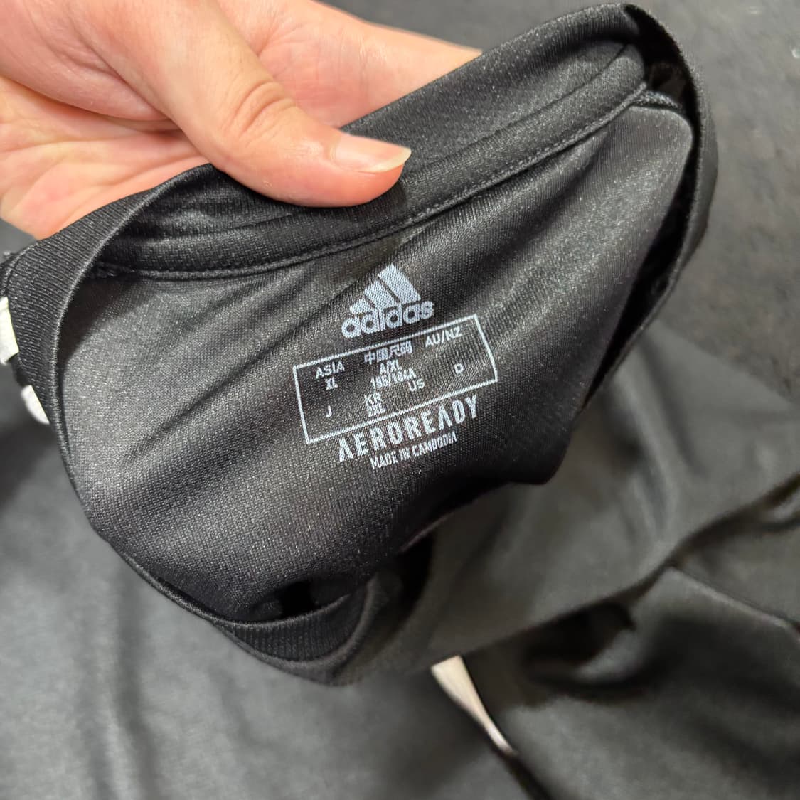 L-XL 아디다스 블랙 삼선 기능성 긴팔 롱슬리브 상품이미지3