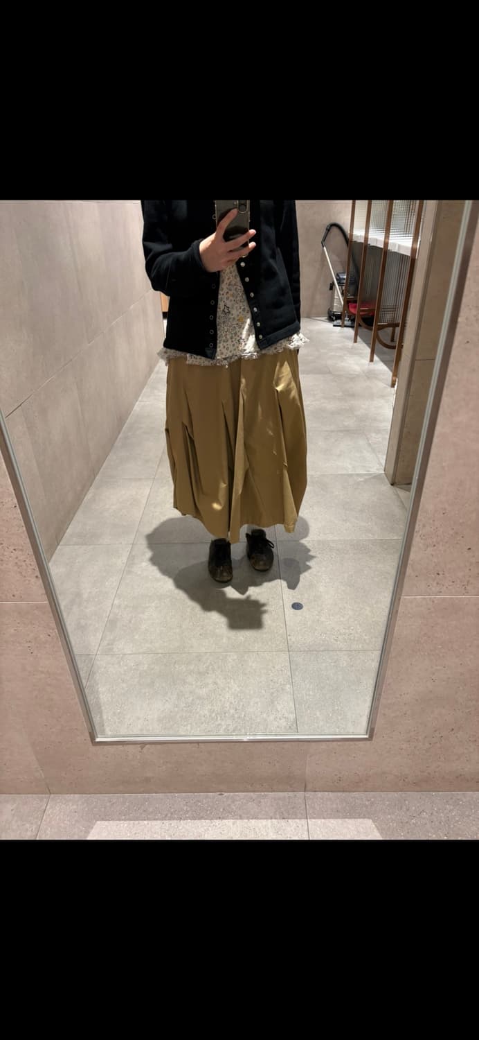 메르시보꾸 스커트 베이지 상품이미지2