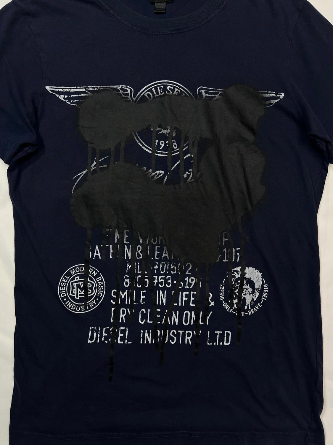 spray detail t-shirt 디젤 스프레이 반팔 상품이미지2
