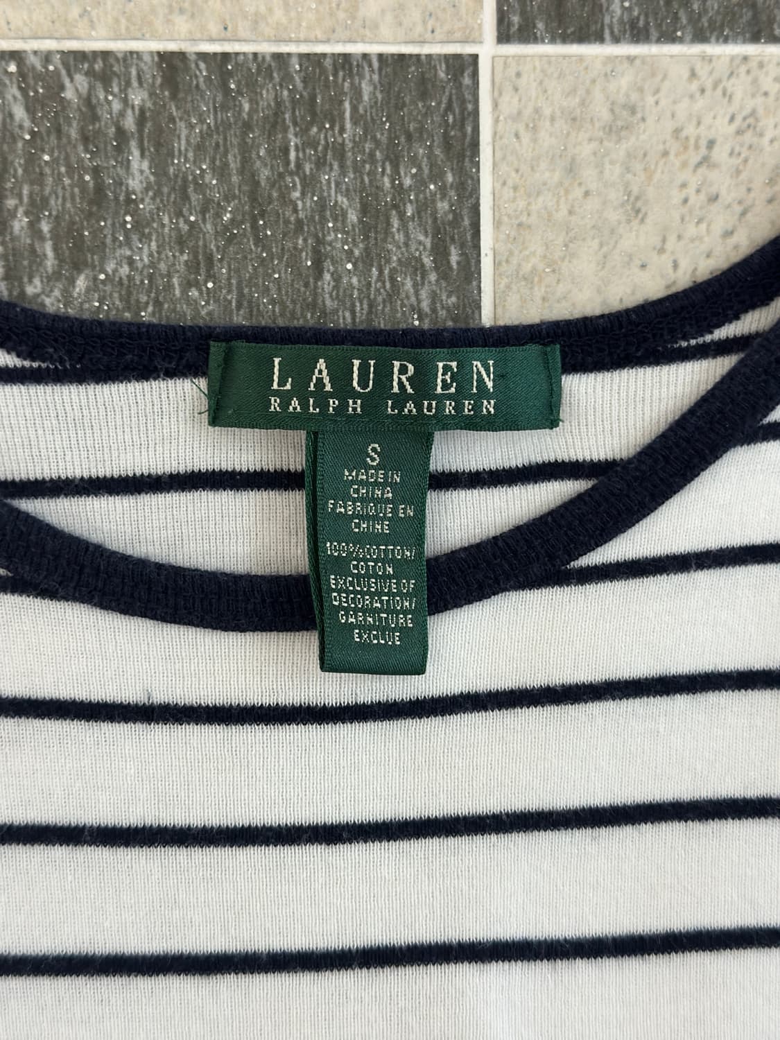 로렌 랄프로렌 스트라이프 슬림핏 반팔 티셔츠  상품이미지5