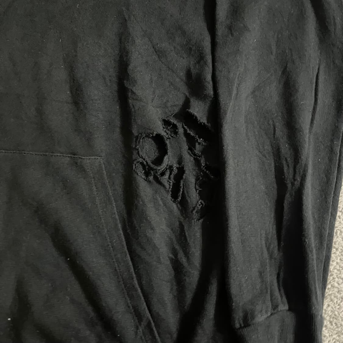 Destroyed detail hoodie 상품이미지3