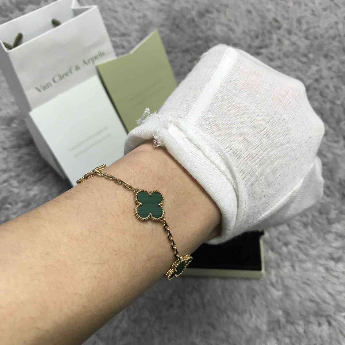 {클로젯}[풀구성] 반클리프 알함브라 브레이슬릿 5모티브 팔찌 그린 상품이미지7