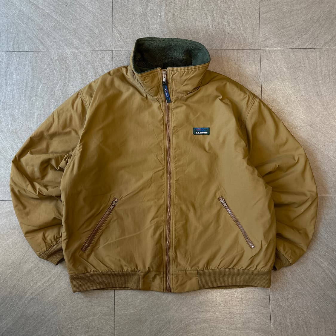90년대 생산 llbean 엘엘빈 브라운 웜업 자켓  상품이미지1