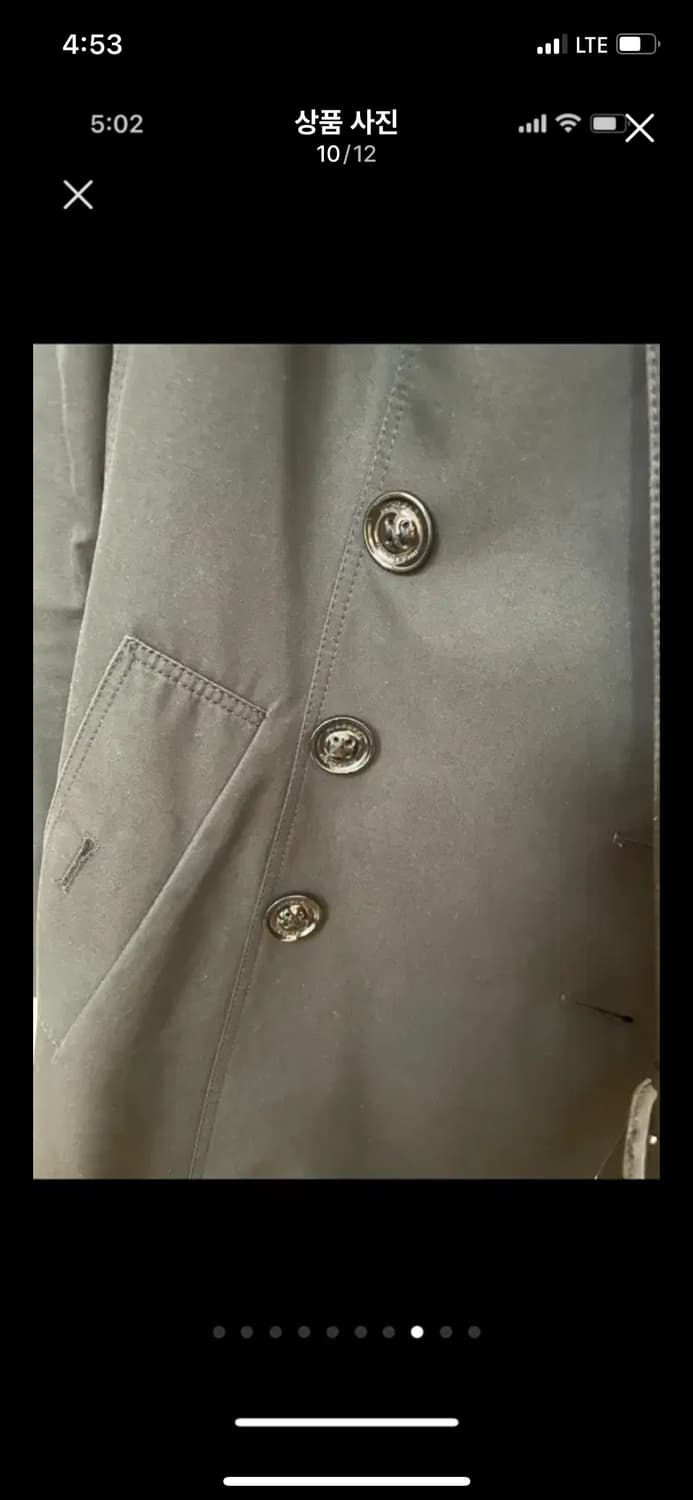 버버리 BURBERRY 정품 명품 블랙 트렌치코트 슬림핏 막스마라 상품이미지9