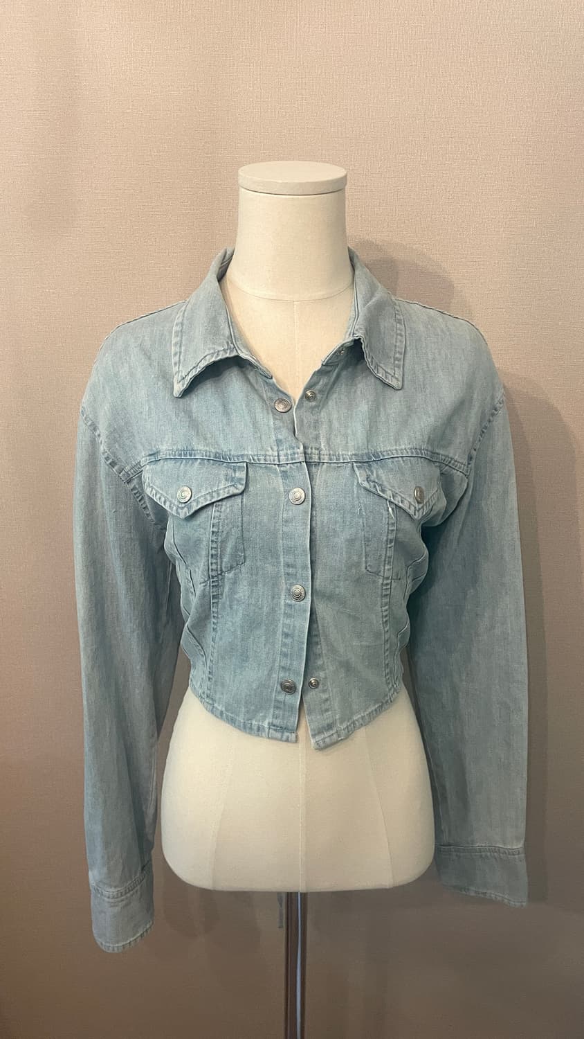 백 스트랩 포인트 코튼 청자켓 상품이미지4